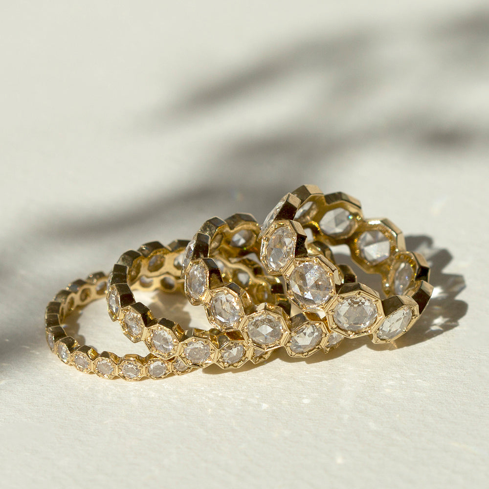 4mm Crown Bezel Diamond Eternity Ring